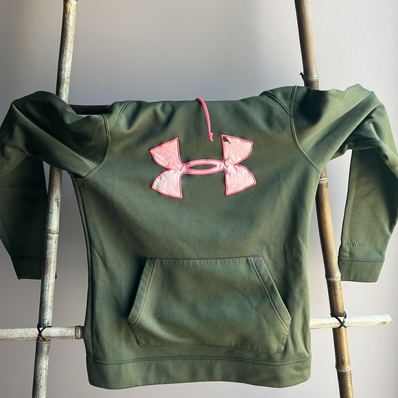 Under Armor iso chill shirt and cold gear hooded sweatshirt with pink camo logo - Picture 4 of 6